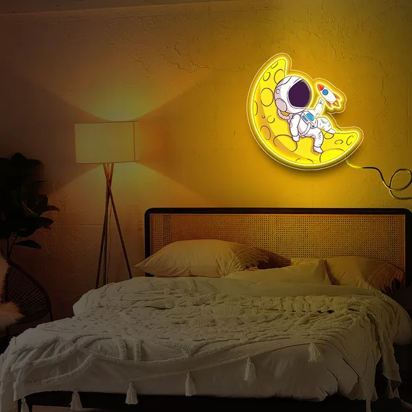 Yellow_Blue_Astronaut_Sleeping_On_Moon_Uv_Art_Neon_Sign