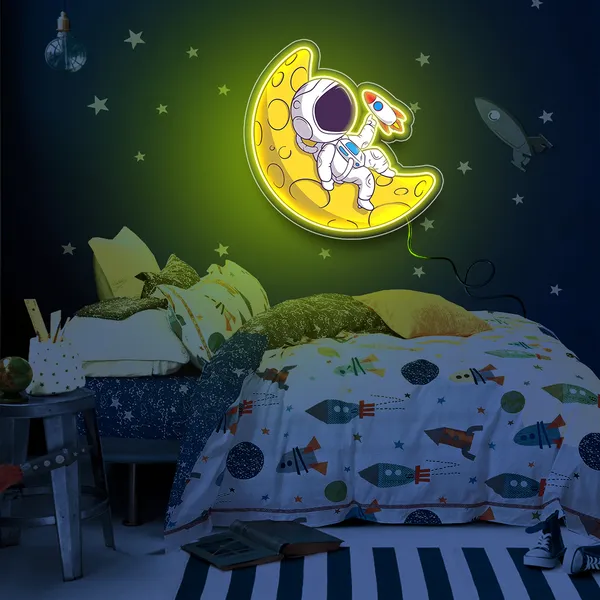 Yellow_Blue_Astronaut_Sleeping_On_Moon_Uv_Art_Neon_Sign