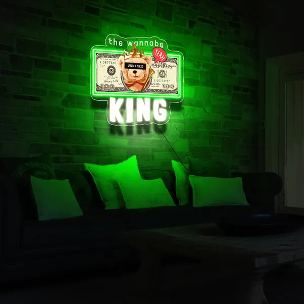 Green_The_Wanna_Be_Kig_Teddy_Uv_Art_Neon_Sign