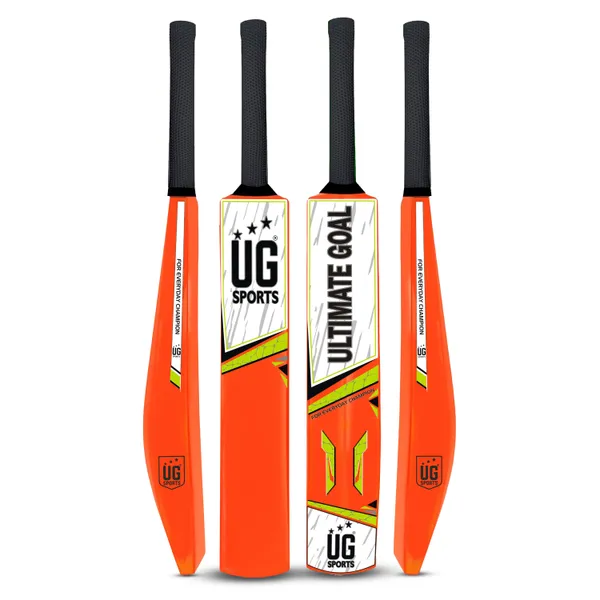 UG_Sports__Plastic_Cricket_Bat_For_Youth_-_Adult_(Orange_-_Green_,_Size_Full)