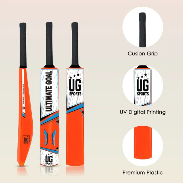 UG_Sports__Plastic_Cricket_Bat_For_Kids_Boy_With_Tennis_Ball_(Orange,_Sky-Blue_,_Size_4)