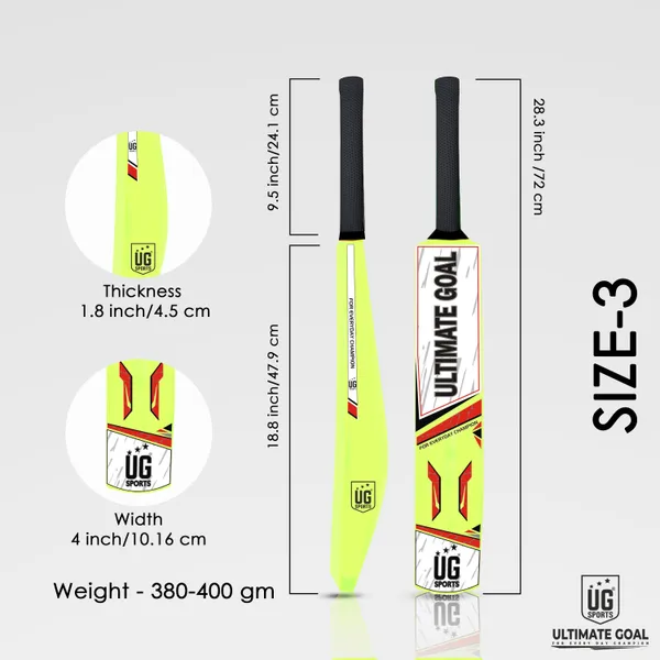 UG_Sports__Plastic_Cricket_Bat_For_Kids_Boy_With_Tennis_Ball_(Green,_Red_,_Size_3)