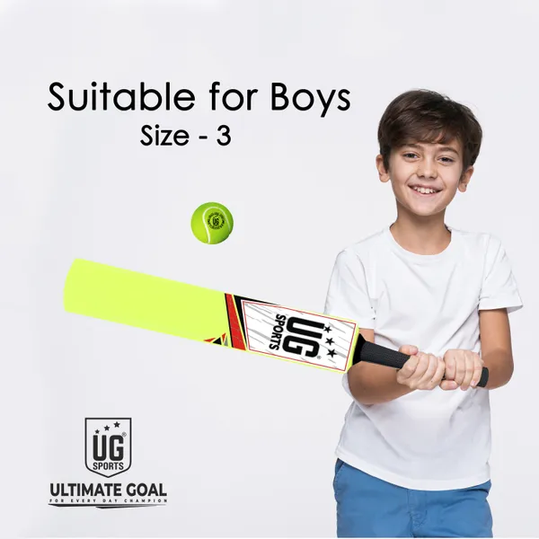 UG_Sports__Plastic_Cricket_Bat_For_Kids_Boy_With_Tennis_Ball_(Green,_Red_,_Size_3)