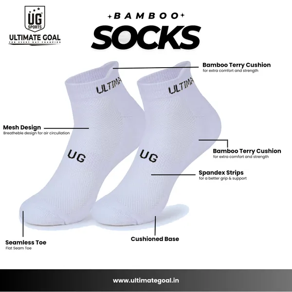 Pack_of_3_Ultimate_Goal_Sports_Bamboo_Combo_Ankel_Length_Socks_for_Men_|_Sports_Socks_for_Men_|_3X_Softer_than_Cotton_Socks|_Breathable_Odour_Free|_Padded_Base_|_Half_Terry_(Black,_White_&_Grey)