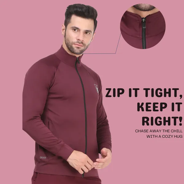 Maroon_Polyester_High_Neck_Lightweight_Full_Sleeve_Jacket_With_Zipper_Pocket_For_Men