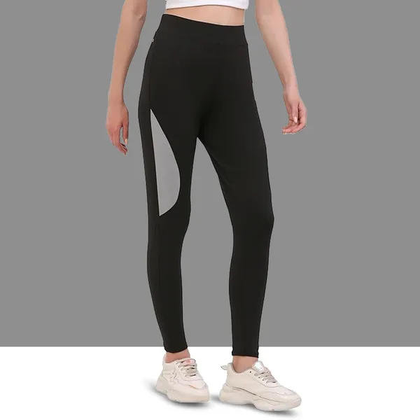 Black_&_Grey_Stretchable_Colorblock_Slim_Fit_Legging_For_Women
