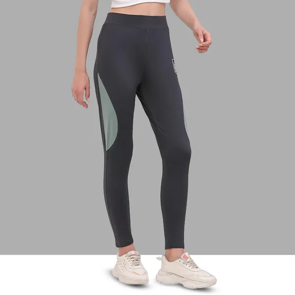 Dark_Grey_&_Green_Stretchable_Colorblock_Slim_Fit_Legging_For_Women