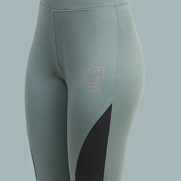 Green_&_Black_Stretchable_Colorblock_Slim_Fit_Legging_For_Women