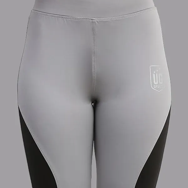 Grey_&_Black_Stretchable_Colorblock_Slim_Fit_Legging_For_Women
