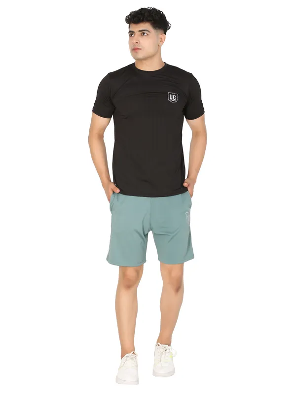 Green_Lycra_Athletic_Shorts_With_Zip_Pockets_For_Men
