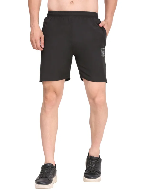 Black_Dri_Fit_Athletic_Shorts_With_Zip_Pockets_For_Men