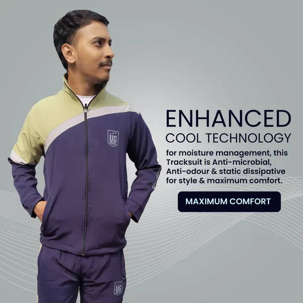 UG_Sports_NS_lycra_Colour_Block_|Winter_Wear_|Moisture_Wicking_Track_Suit_for_Men_&_Women_|Full_Zipper_&_Side_Pocket_Joggers_Set_For_Unisex_|Track_Suit_for_Sports,_Cycling,_Gym_(Grey-Green,_44)