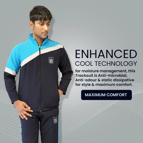 UG_Sports_NS_lycra_Colour_Block_|Winter_Wear_|Moisture_Wicking_Track_Suit_for_Men_&_Women_|Full_Zipper_&_Side_Pocket_Joggers_Set_For_Unisex_|Track_Suit_for_Sports,_Cycling,_Gym_(Grey-Sky_Blue,_44)