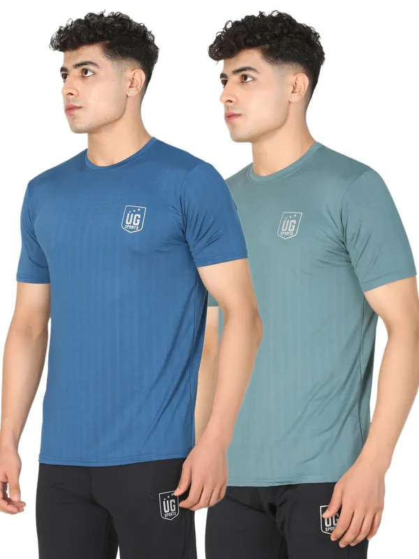 Blue_&_Green_Lycra_Slim_Fit_Half_Sleeve_Gym_Wear_T-Shirts_For_Men-_Combo_Of_2