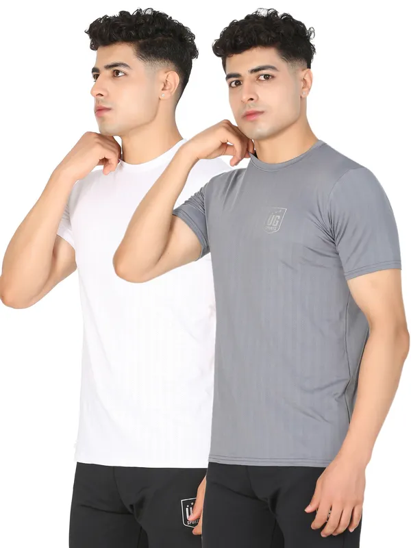 Grey_&_White_Lycra_Slim_Fit_Half_Sleeve_Gym_Wear_T-Shirts_For_Men-_Combo_Of_2