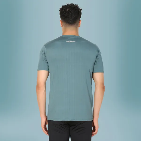 White_&_Green_Lycra_Slim_Fit_Half_Sleeve_Gym_Wear_T-Shirts_For_Men-_Combo_Of_2