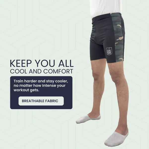 UG_Sports_Men's_Nylon_Skin_Tights_|_Compression_Shorts_for_Men_Gym,_Workout_Short_|Tighty_For_Men_Running,_Cycling,_Swimming,_Yoga,_Tennis,_Badminton|Quick_Dry_Anti-Chafe_(Army_Green,_XXL)