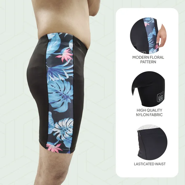 UG_Sports_Men's_Nylon_Skin_Tights_|_Compression_Shorts_for_Men_Gym,_Workout_Short_|Tighty_For_Men_Running,_Cycling,_Swimming,_Yoga,_Tennis,_Badminton|Quick_Dry_Anti-Chafe_(Blue,_XXL)