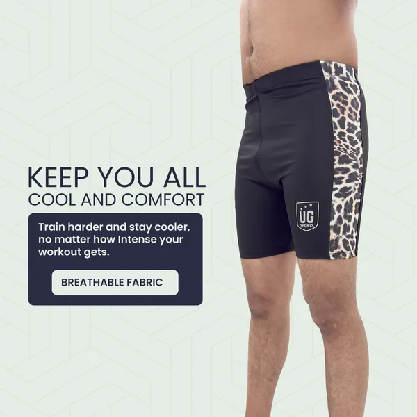 UG_Sports_Men's_Nylon_Skin_Tights_|_Compression_Shorts_for_Men_Gym,_Workout_Short_|Tighty_For_Men_Running,_Cycling,_Swimming,_Yoga,_Tennis,_Badminton|Quick_Dry_Anti-Chafe_(Brown,_XXL)