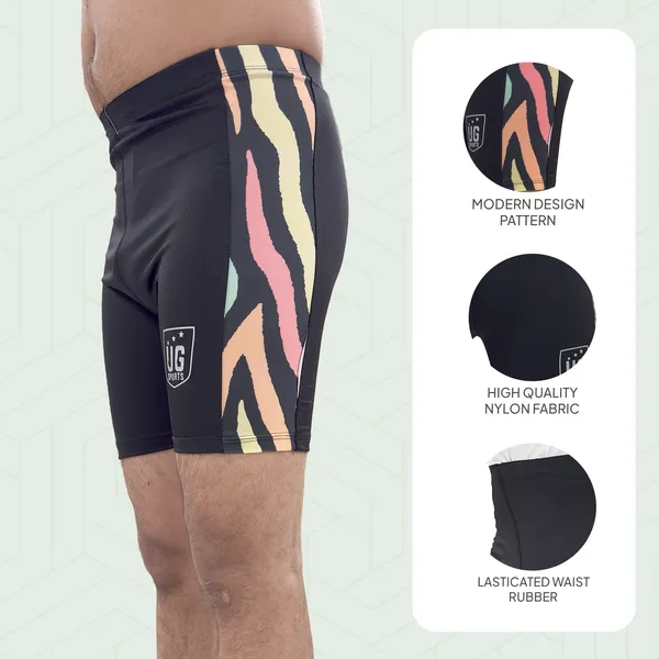 UG_Sports_Men's_Nylon_Skin_Tights_|_Compression_Shorts_for_Men_Gym,_Workout_Short_|Tighty_For_Men_Running,_Cycling,_Swimming,_Yoga,_Tennis,_Badminton|Quick_Dry_Anti-Chafe_(Pink,_XXL)