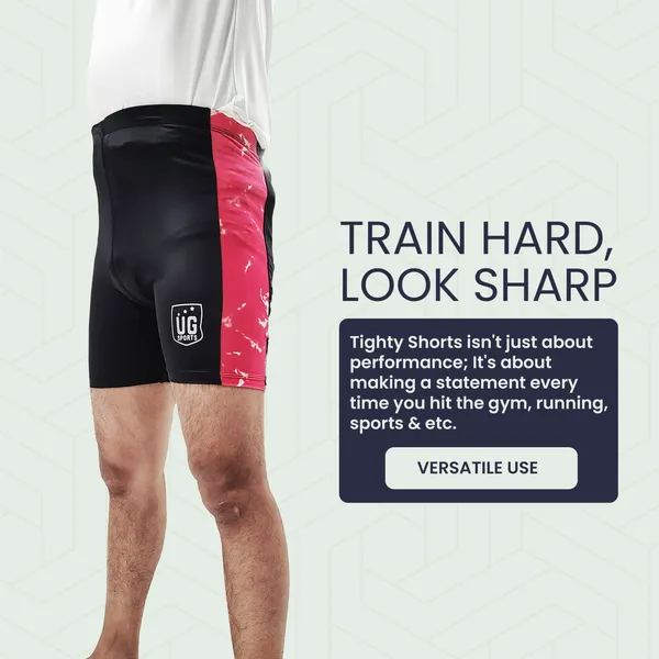 UG_Sports_Men's_Nylon_Skin_Tights_|_Compression_Shorts_for_Men_Gym,_Workout_Short_|Tighty_For_Men_Running,_Cycling,_Swimming,_Yoga,_Tennis,_Badminton|Quick_Dry_Anti-Chafe_(Red,_XXL)