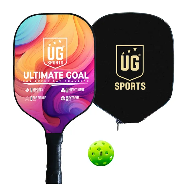 UG_Sports_|_Extreme_007_A_Pickleball_Paddles_Single_Racket|_Fiber_Glass_|12_mm_Honeycomb_Composite_Core_|_Fiber_Glass|Cushion_Comfort_Grip_Free_1_Balls_&_Cover_for_Kids_Adults_Indoor_Outdoor