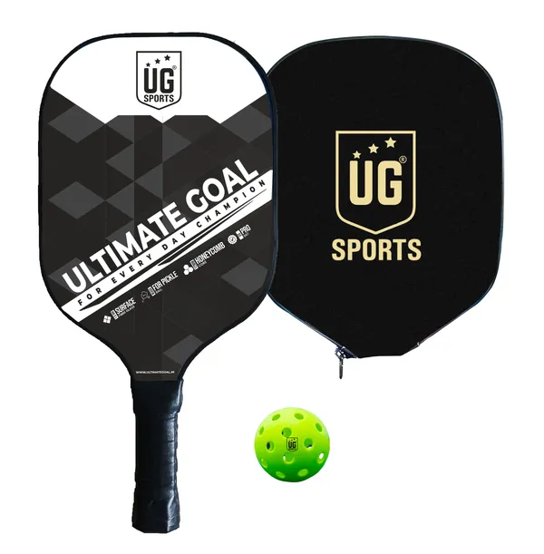 UG_Sports_|_Pro_007_Pickleball_Paddles_Single_Racket_|Fiber_Glass_|_12_mm_Honeycomb_Composite_Core_|_Fiber_Glass_|_Cushion_Comfort_Grip_Free_1_Balls_&_Cover_for_Kids_Adults_Indoor_Outdoor