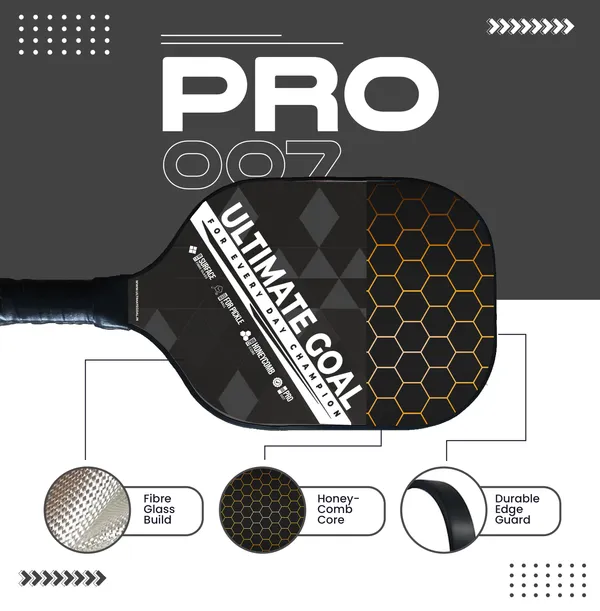 UG_Sports_|_Pro_007_Pickleball_Paddles_Single_Racket_|Fiber_Glass_|_12_mm_Honeycomb_Composite_Core_|_Fiber_Glass_|_Cushion_Comfort_Grip_Free_1_Balls_&_Cover_for_Kids_Adults_Indoor_Outdoor