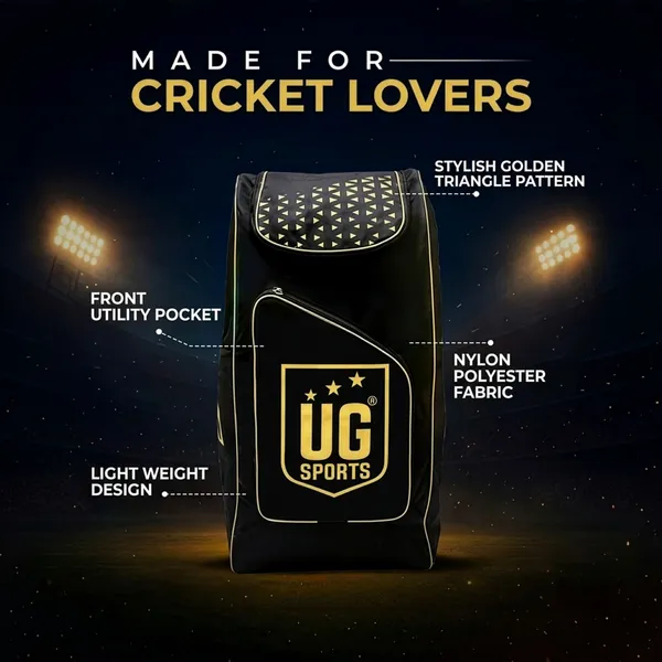 UG_Sports_Blaze_Mini_Cricket_Kit_Bag_For_Beginner_|_Nylon_Fabric_Material_|_Adjustable_Shoulder_Straps,_Zippers_&_Pocket_|_Easy_Carry_Handle_|_Water-Resistant_Lightweight_&_Durable_Design_(Black)