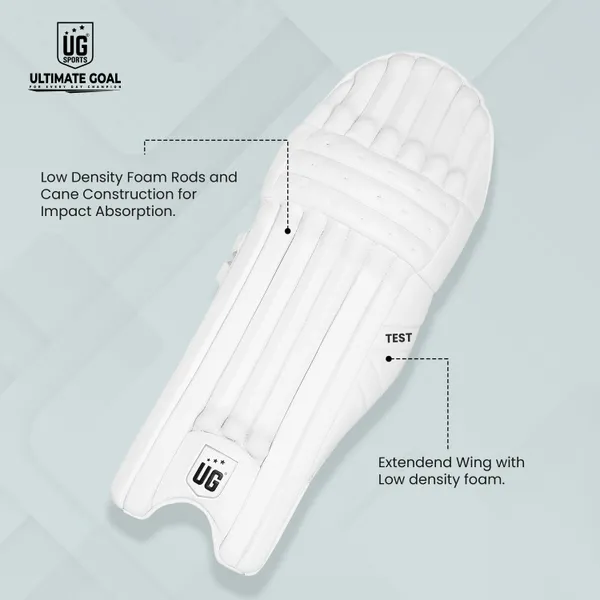 UG_Sports_Cricket_Test_Batting_Legguard_|_Batting_Pad_for_Cricket_|_Premium_Legguard_|_Leather_Cricket_Batting_Legguard_for_Youth_-_White
