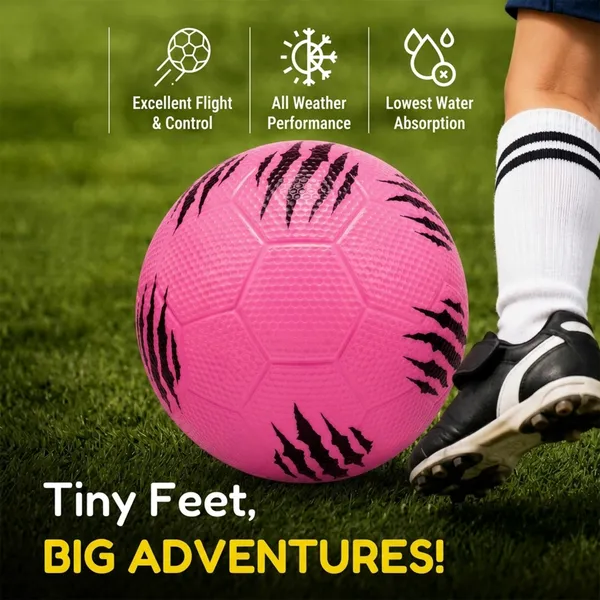 UG_Sports_Mini_Football_for_Kids,_Soft_&_Lightweight_Silicone_Toy_Ball,_Safe_for_Indoor_Outdoor_Play_Water-Resistant_2_-_4_years_Age_(Size_-_1,_Pink)