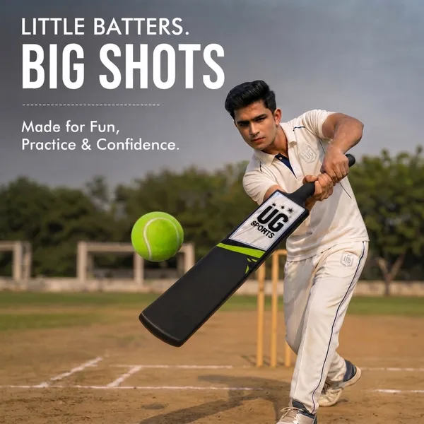 UG_Sports_Plastic_Cricket_Bat_Black_(Full_Size)_–_34-Inch_Lightweight_Fiber-Infused_Hard_Plastic_Bat_with_Anti-Slip_Pro_Grip_|_Ideal_for_Age_14+_Years_&_Soft_Tennis_Ball_Cricket_(Green_Sticker)