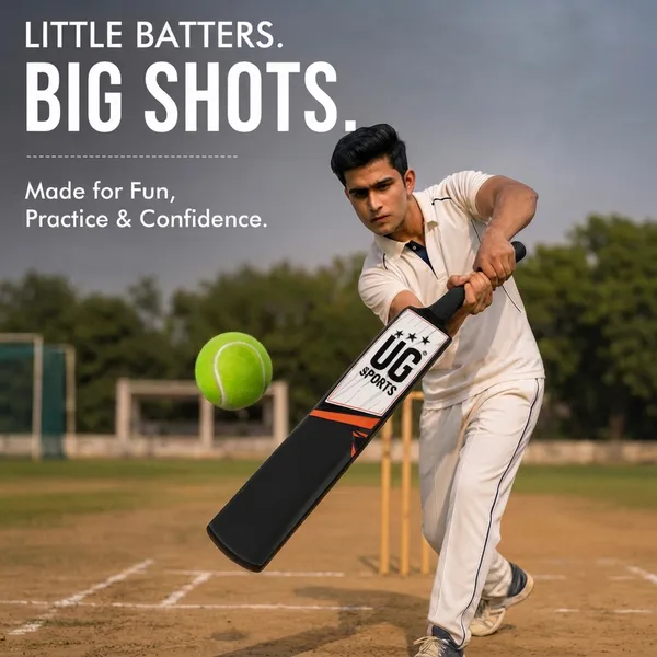 UG_Sports_Plastic_Cricket_Bat_Black_(Full_Size)_–_34-Inch_Lightweight_Fiber-Infused_Hard_Plastic_Bat_with_Anti-Slip_Pro_Grip_|_Ideal_for_Age_14+_Years_&_Soft_Tennis_Ball_Cricket_(Orange_Sticker)