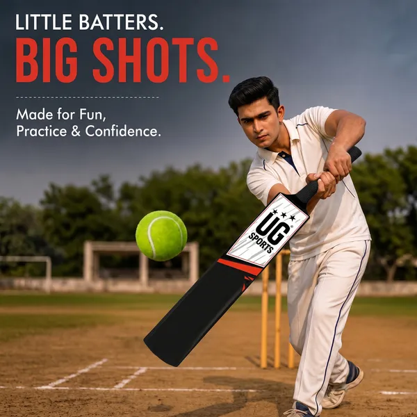 UG_Sports_Plastic_Cricket_Bat_Black_(Full_Size)_–_34-Inch_Lightweight_Fiber-Infused_Hard_Plastic_Bat_with_Anti-Slip_Pro_Grip_|_Ideal_for_Age_14+_Years_&_Soft_Tennis_Ball_Cricket_(Red_Sticker)