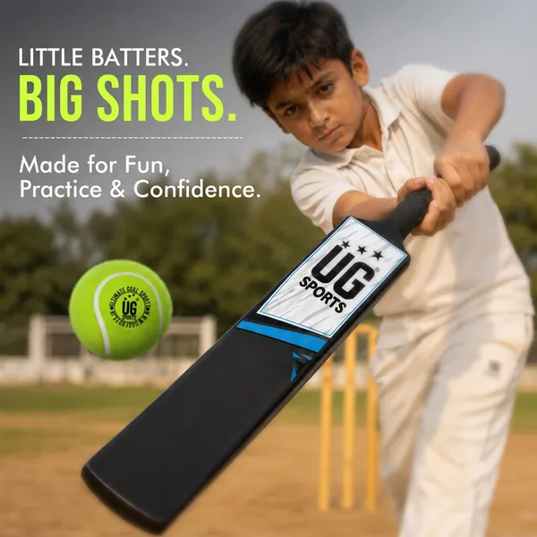 UG_Sports_Plastic_Cricket_Bat_Black_(Size_4)_–_30-Inch_Lightweight_Fiber-Infused_Hard_Plastic_Bat_with_Anti-Slip_Pro_Grip_|_Ideal_for_Age_8-9_Years_&_Soft_Tennis_Ball_Cricket_(Blue_Sticker)