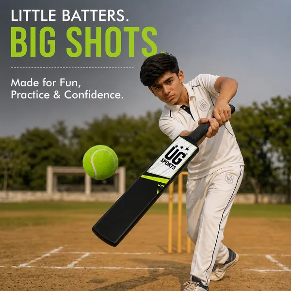 UG_Sports_Plastic_Cricket_Bat_Black_(Size_6)_–_32-Inch_Lightweight_Fiber-Infused_Hard_Plastic_Bat_with_Anti-Slip_Pro_Grip_|_Ideal_for_Age_10-12_Years_&_Soft_Tennis_Ball_Cricket_(Green_Sticker)