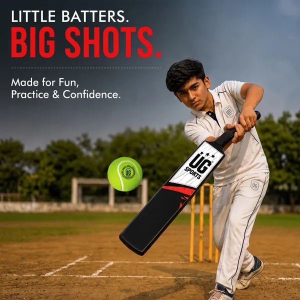 UG_Sports_Plastic_Cricket_Bat_Black_(Size_6)_–_32-Inch_Lightweight_Fiber-Infused_Hard_Plastic_Bat_with_Anti-Slip_Pro_Grip_|_Ideal_for_Age_10-12_Years_&_Soft_Tennis_Ball_Cricket_(Red_Sticker)
