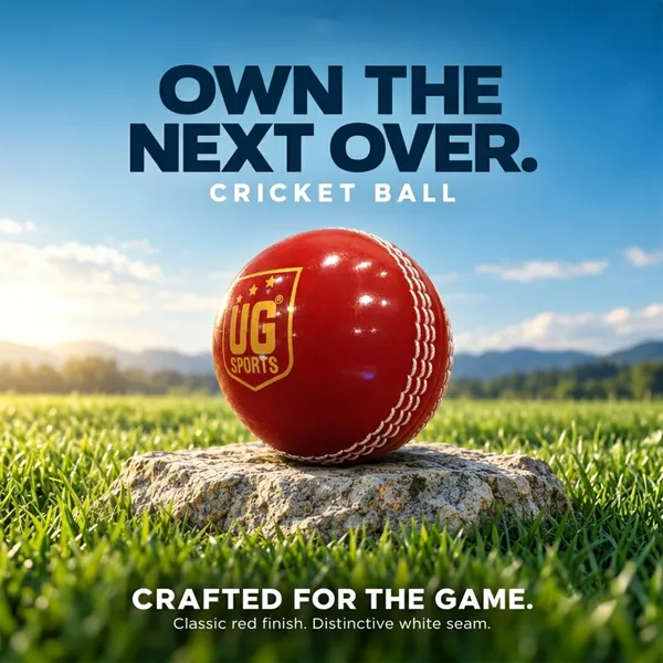 UG_Sports_Super_90_Leatherette_Cricket_Ball_|_Hand_Stitched_with_Rubber_Core_&_Water_Resistant_|_Cricket_Ball_for_Practice_and_Training_(Red)
