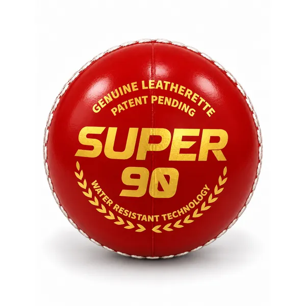 UG_Sports_Super_90_Leatherette_Cricket_Ball_|_Hand_Stitched_with_Rubber_Core_&_Water_Resistant_|_Cricket_Ball_for_Practice_and_Training_(Red)