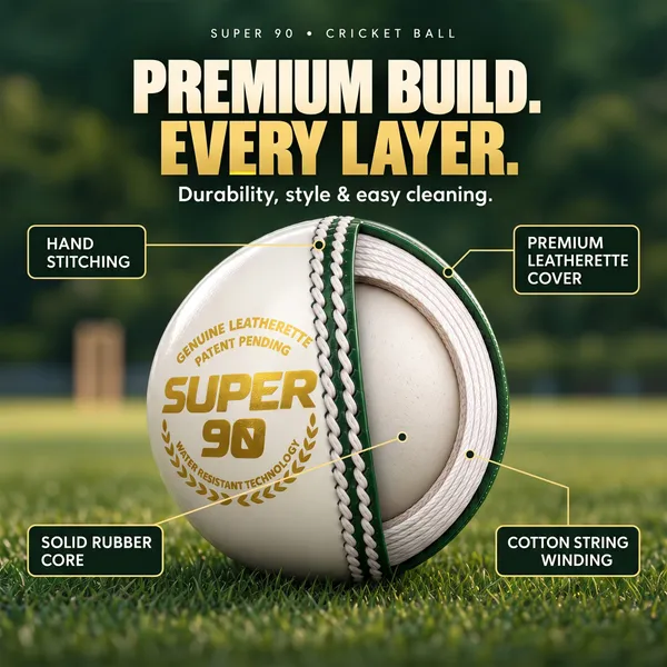 UG_Sports_Super_90_Leatherette_Cricket_Ball_|_Hand_Stitched_with_Rubber_Core_&_Water_Resistant_|_Cricket_Ball_for_Practice_and_Training_(White)