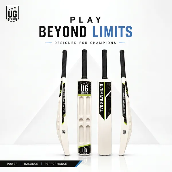 UG_Sports White_Plastic Scoop_Cricket_Bat_for Adult_-_Men,_Lightweight_Bat for_Practice,_Backyard Cricket_&_Recreational Play_(Size_-_Full)_