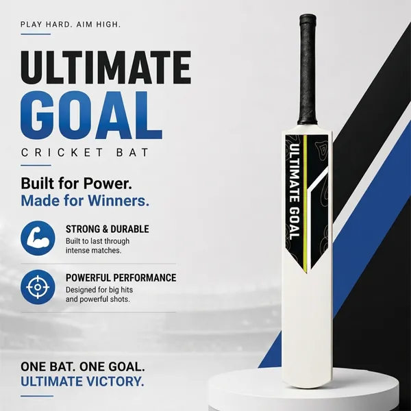 UG_Sports White_Plastic Scoop_Cricket_Bat_for Adult_-_Men,_Lightweight_Bat for_Practice,_Backyard Cricket_&_Recreational Play_(Size_-_Full)_