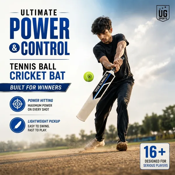 UG_Sports White_Plastic Scoop_Cricket_Bat_for Adult_-_Men,_Lightweight_Bat for_Practice,_Backyard Cricket_&_Recreational Play_(Size_-_Full)_