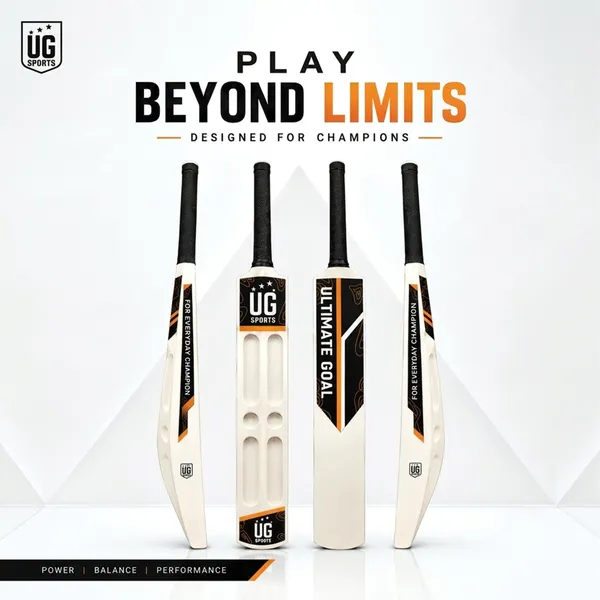 UG_Sports White_Plastic Scoop_Cricket_Bat_for Adult_-_Men,_Lightweight_Bat for_Practice,_Backyard Cricket_&_Recreational Play_(Size_-_Full)_