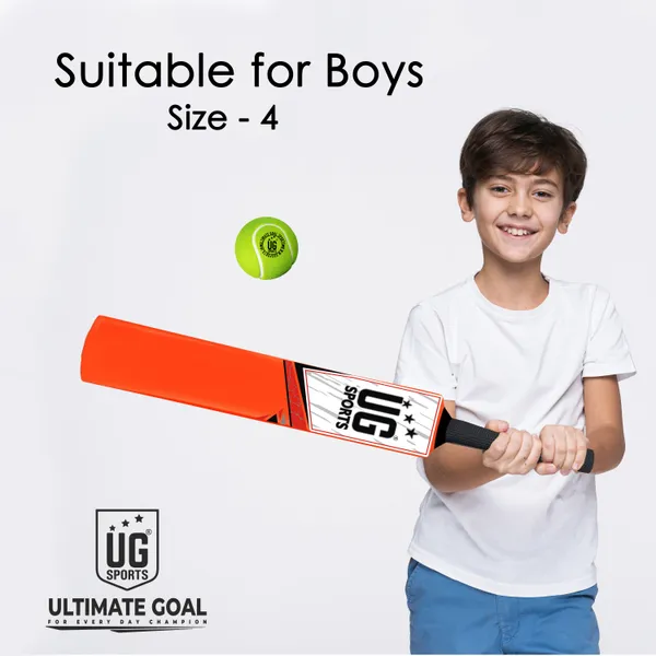 UG_Sports__Plastic_Cricket_Bat_For_Kids_Boy_With_Tennis_Ball_(Orange,_Red_,_Size_4)