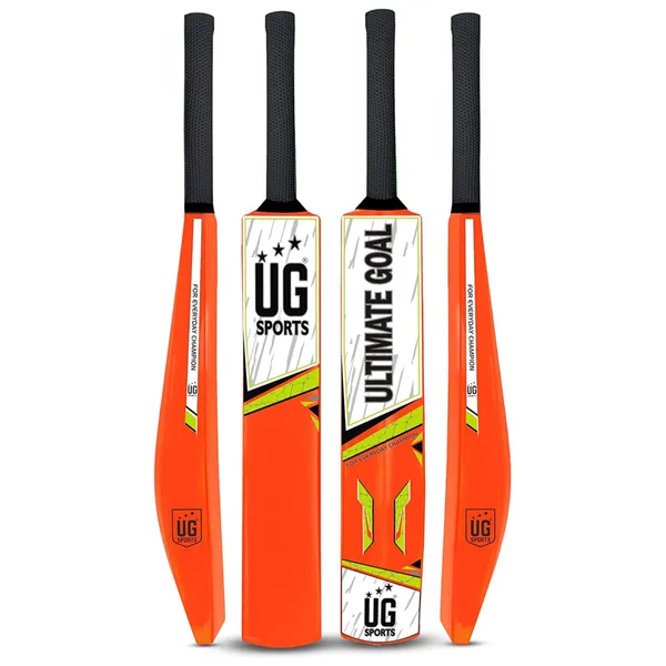 UG_Sports__Plastic_Cricket_Bat_For_Youth_-_Adult_(Orange_-_Green_,_Size_6)