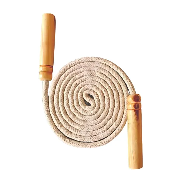 ULTIMATE_GOAL_Sports_Wooden_Jumping_Skipping_Rope_|_Unisex_|_Brown_Handle_|_White_Rope_|_Exercise_&_Fitness_&_Workout_|