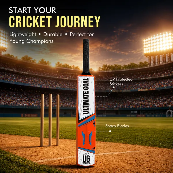 UG_Sports_Plastic_Cricket_Bat_For_Youth_-_Adult_(Orange_-_Sky_Blue_,_Size_6)