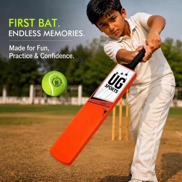 UG_Sports__Plastic_Cricket_Bat_For_Youth_-_Adult_(Orange_-_Red_,_Size_5)