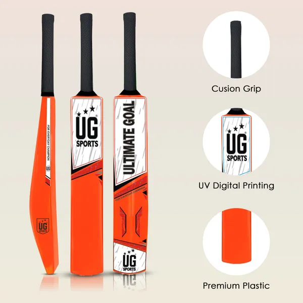 UG_Sports__Plastic_Cricket_Bat_For_Youth_-_Adult_With_Tennis_Ball_(Orange,_Red_,_Full_Size)